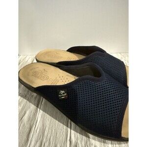 Fly Flot Sandals Women's Size 39 US 8 Navy Mesh Open Toe Slide Anti Shock Italy